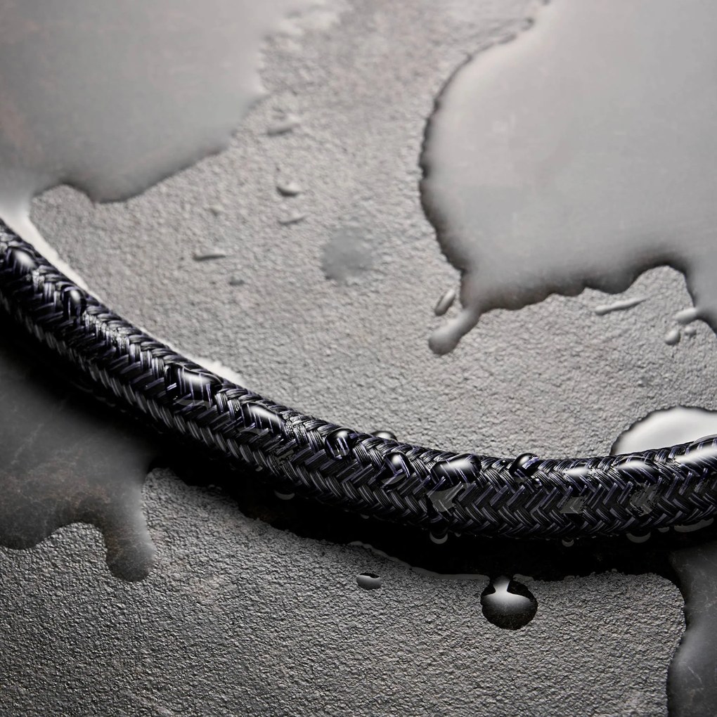 Hansgrohe Designflex, textilná sprchová hadica 1250 mm, kartáčovaný čierny chróm, HAN-28220340