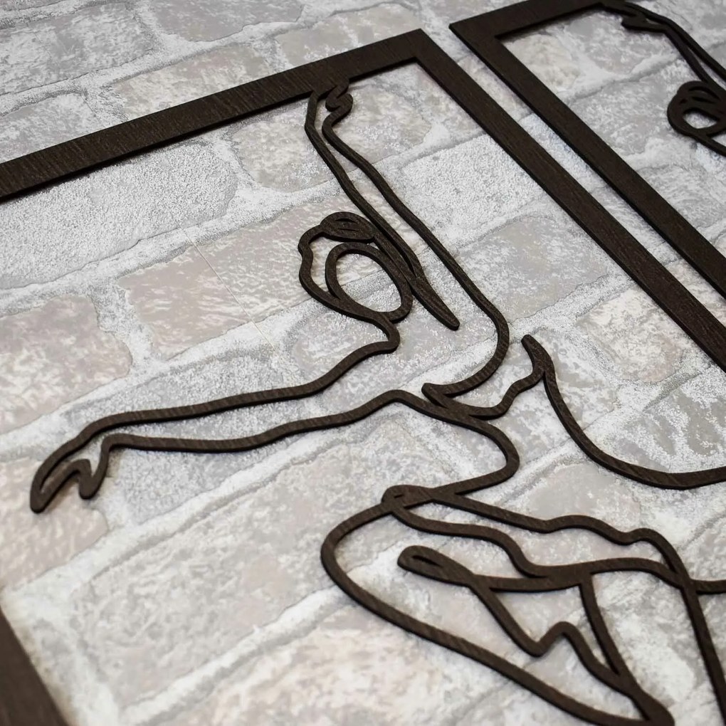 DUBLEZ | 3 dielny drevený obraz - Baletky