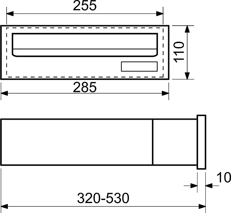 Poštová schránka RICHTER BK.38.R.AM na zamurovanie do stĺpika (antracit), RICHTER antracit matná