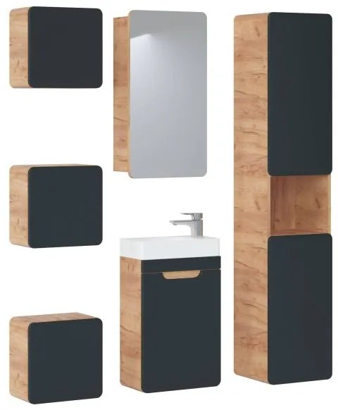 Kúpeľňová skrinka CMD ARUBA COSMOS 826 dub artisan/čierny mat