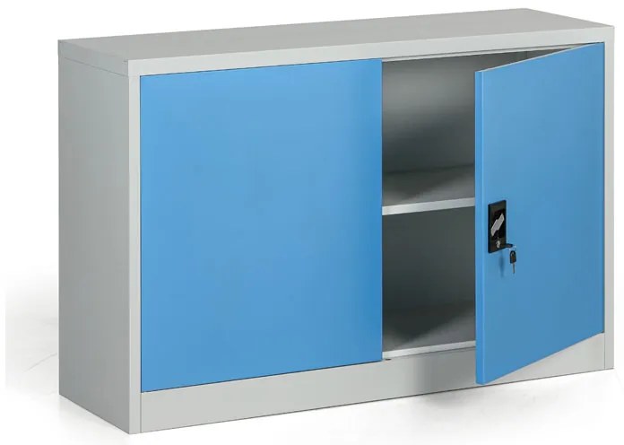 Kovová spisová skriňa, demontovaná, 1 polica, 1200 x 800 x 400 mm, modrá