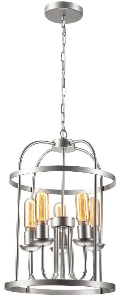 Luster na reťazi CONSTANTINE 5xE27/60W/230V chróm