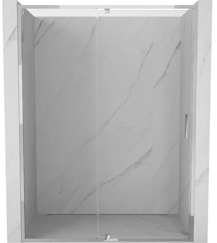 Mexen Exo, 1-krídlové dvere do otvoru 130x200 cm, 6mm číre sklo, chrómový profil, 819-130-000-01-00