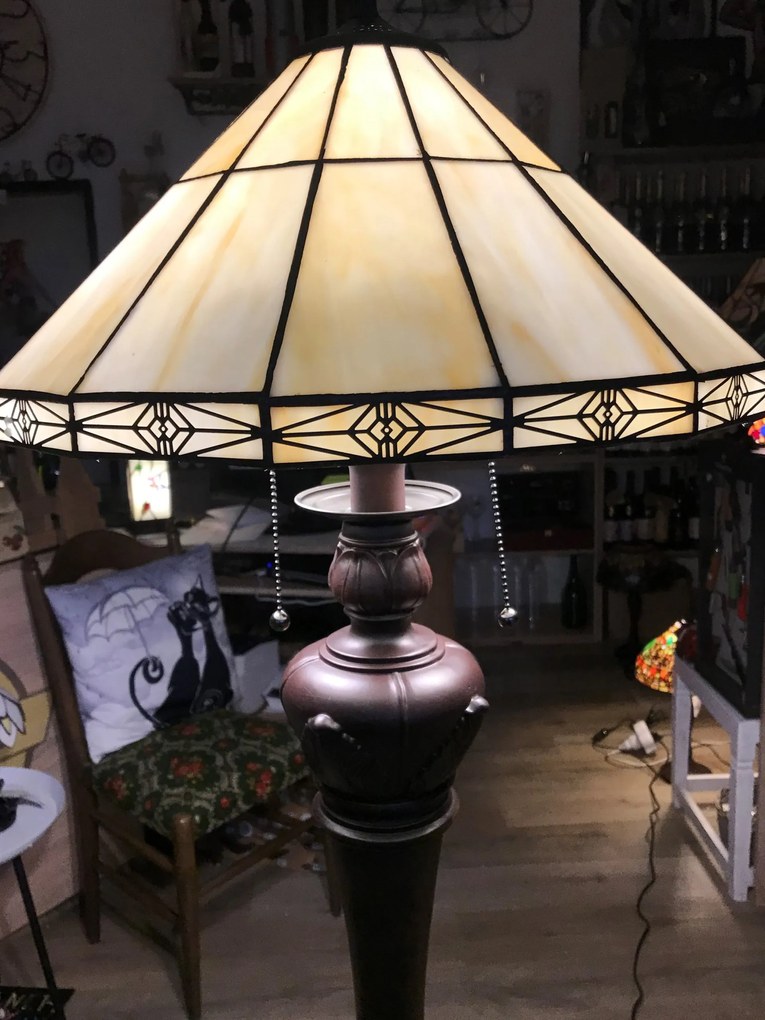 Lampa Tiffany stojaca CREAM 41*170