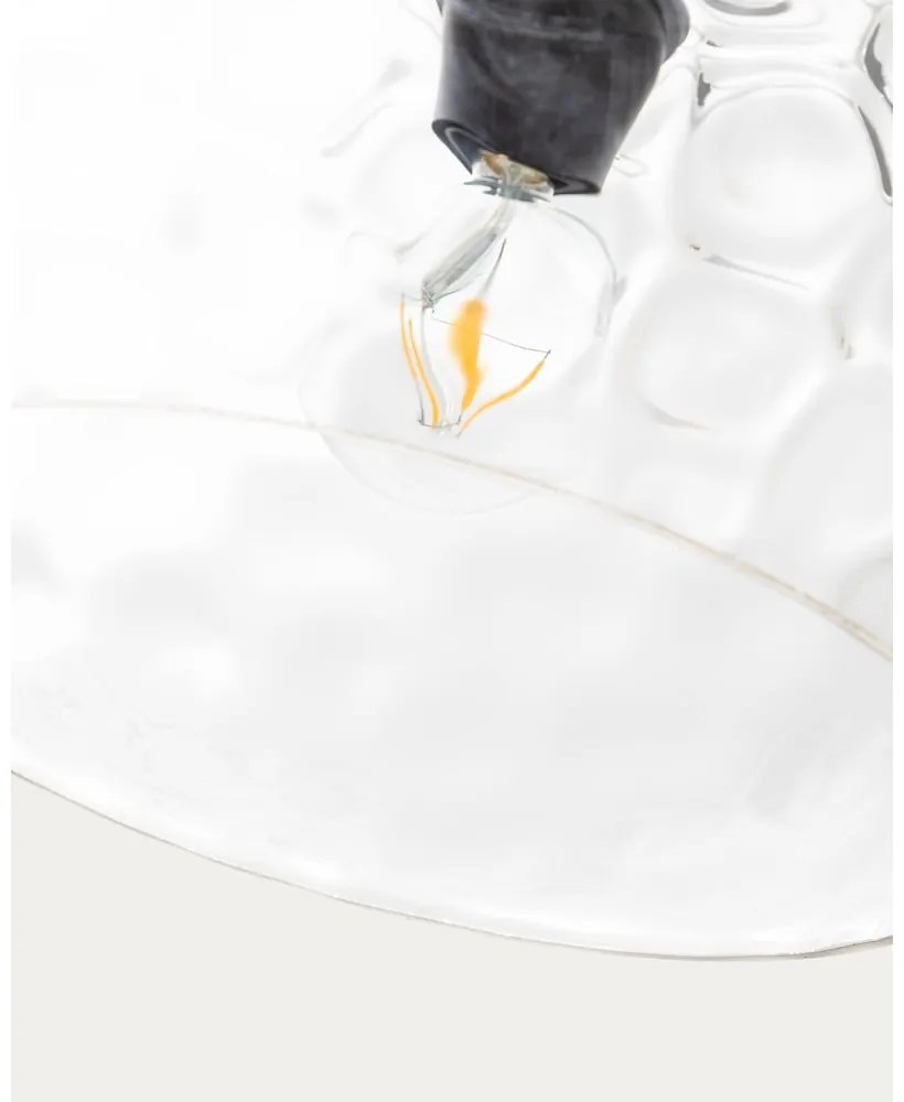 Čierne závesné svietidlo so skleneným tienidlom ø 40 cm Balma – Kave Home