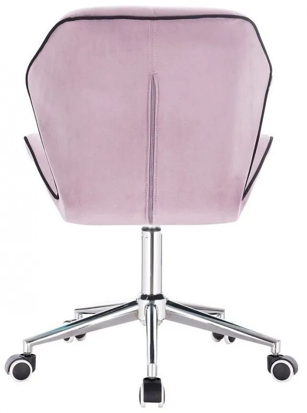 LuxuryForm DESIGN Stolička MILANO MAX VELUR na striebornej podstave s kolieskami - levanduľa