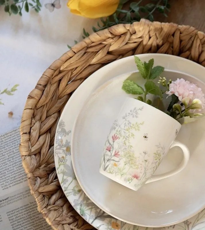 Hrnček s lúčnymi kvetmi Wildflower Fields - 12*8*10 cm / 350 ml