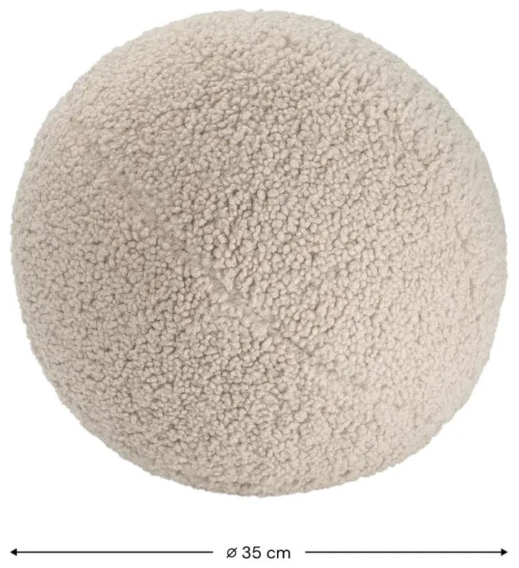 Svetlohnedý detský pohovkový vankúš z textílie buklé Ball – Wigiwama