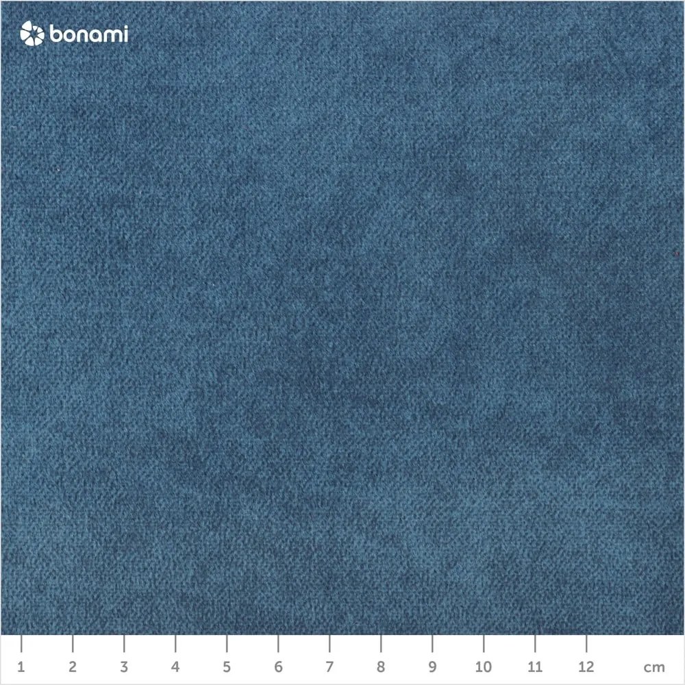 Tmavomodrá čalúnená dvojlôžková posteľ s roštom 200x200 cm Tulsa – Ropez