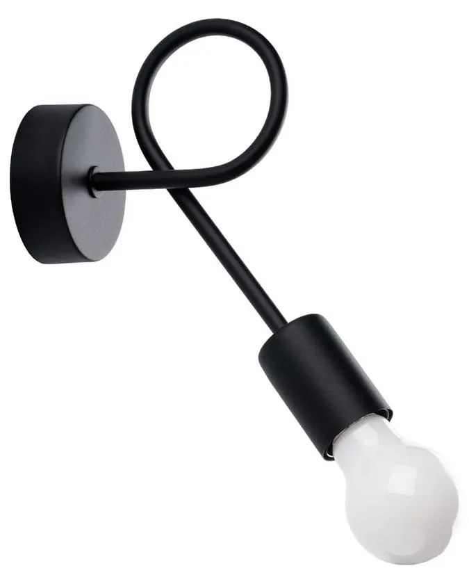 Sollux SL.1454 - Nástenná lampa LEVAR 1xE27/15W/230V čierna