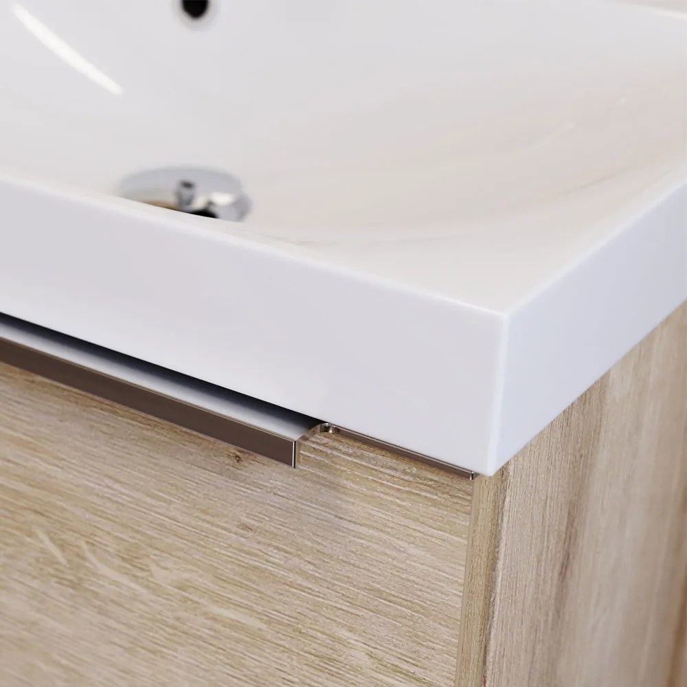Mereo, Mereo Mailo, kúpeľňová skrinka 101 cm, chróm madlo, Multidecor, Biela Arctic, MER-CN592SBIAA