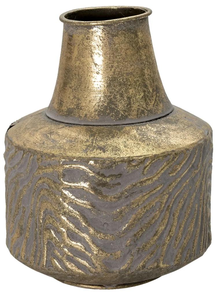 Zlatá antik dekoračné váza Holly - Ø 15*21 cm