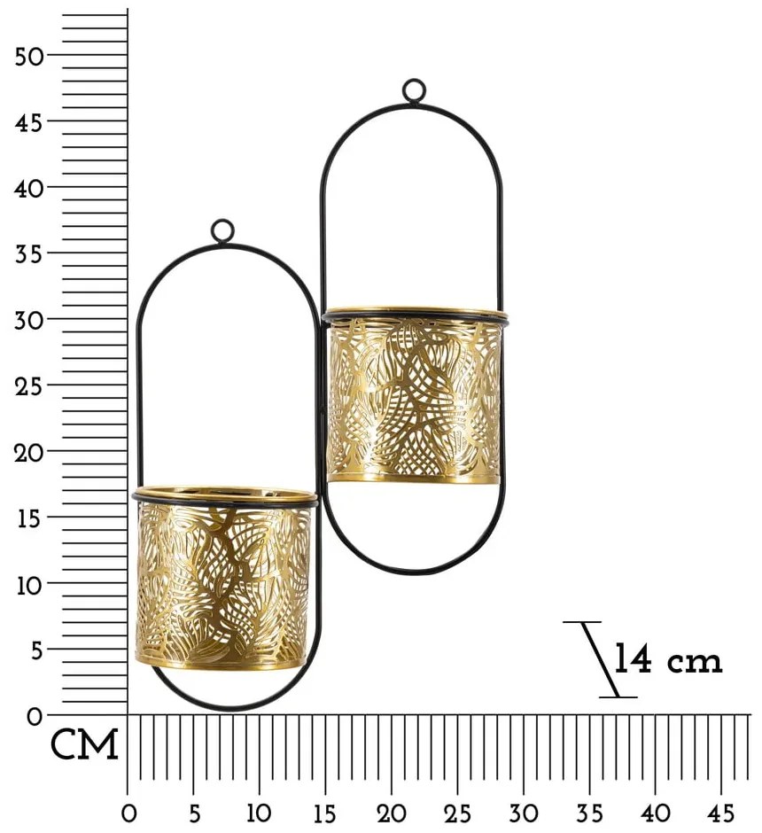 Kovová držiak na kvetináč ø 14 cm (výška 48 cm) Double Hong – Mauro Ferretti