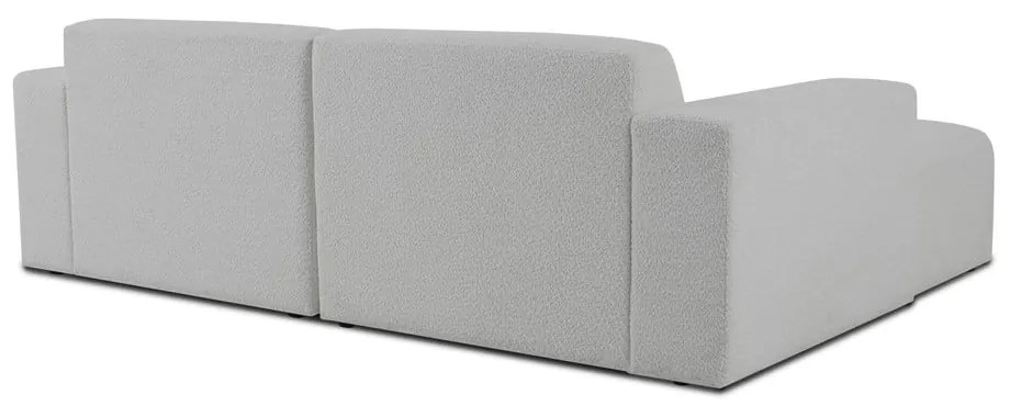 Biela rohová pohovka z textílie buklé (ľavý roh) Roxy – Scandic