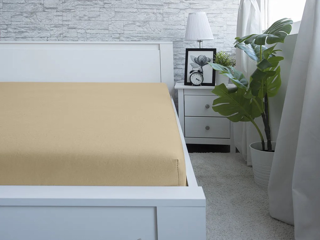 XPOSE® Jersey plachta Exclusive - béžová 160x200 cm