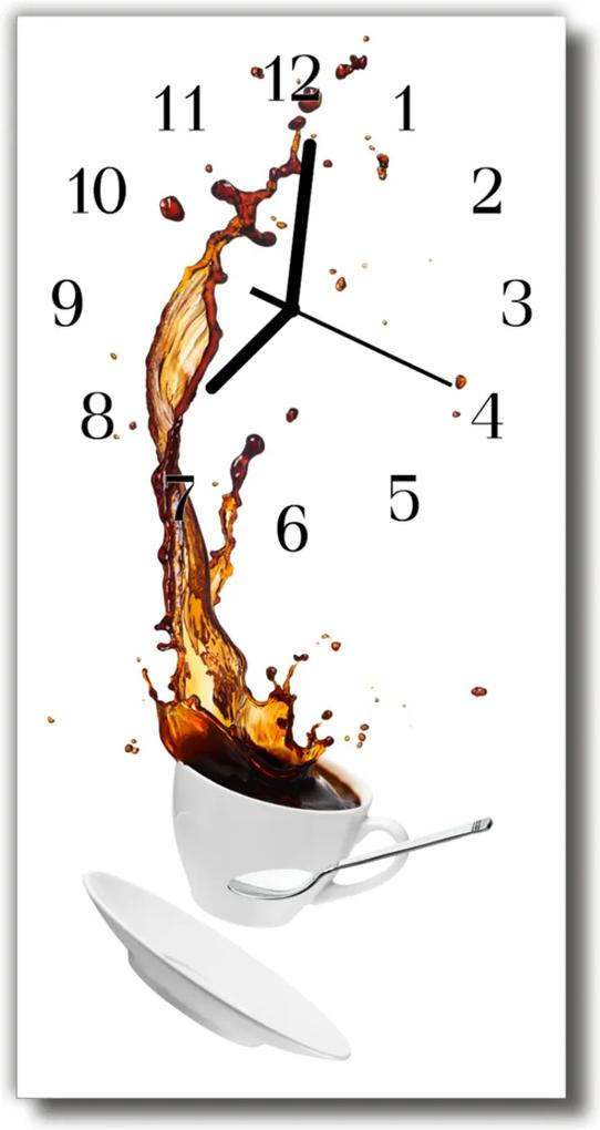 Nástenné hodiny vertikálne  kávu