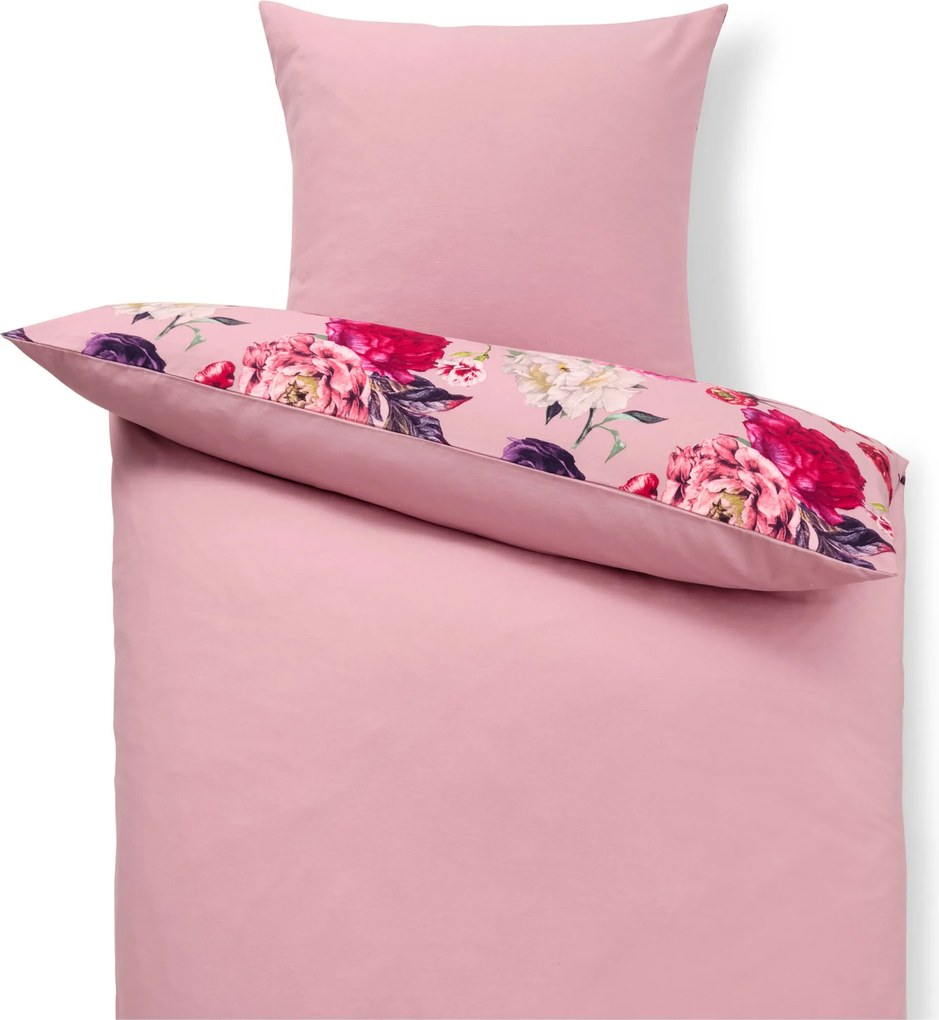Posteľná bielizeň z česanej bavlny, ružová, nadmerná veľkosť