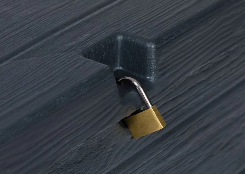 WOOD záhradný plastový úložný box 420 L, grafit