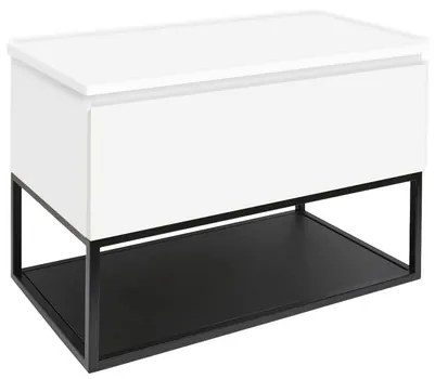 Kúpeľňová skrinka s krycou doskou SAT B-Way 79x57x45 cm biela lesk BWAY80WDESK, 1 ks