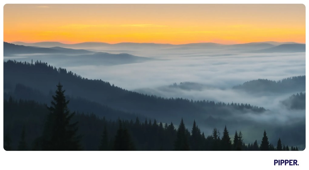 60x120cm Východ slnka nad horami - textilná nálepka na stenu
