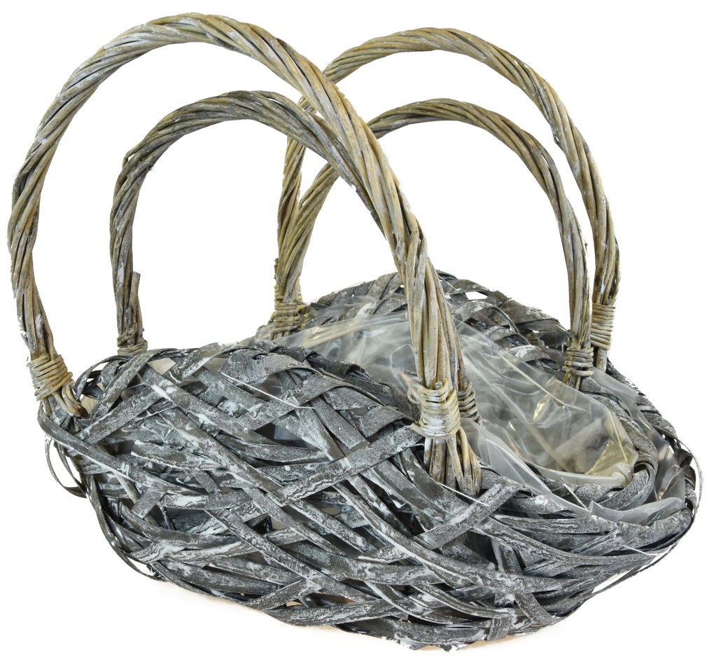 Kvetináč taška šedá Rozmery (cm): 34x15, v. 26