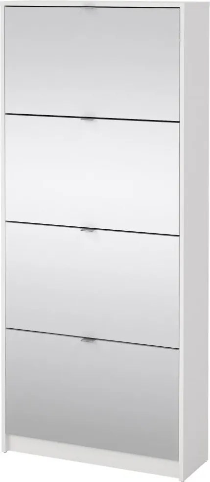 Botník Flapie 010 70 cm se zrcadlem bílý