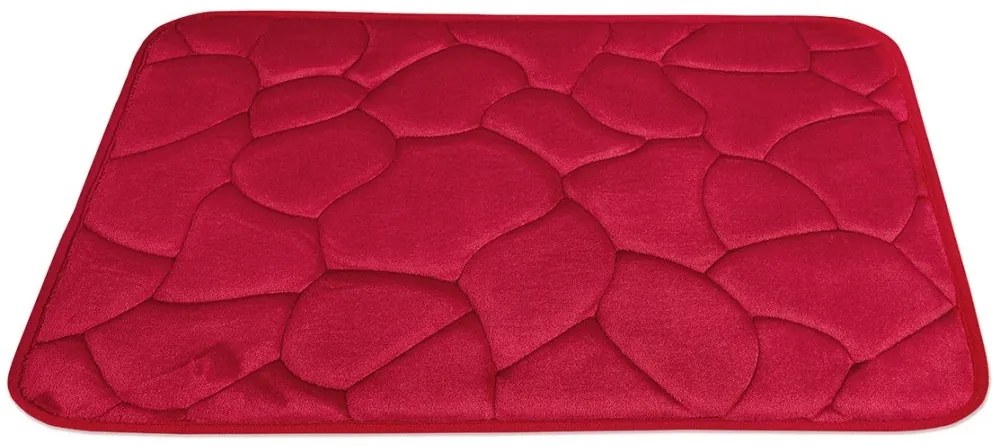 BO-MA, Protišmyková kúpeľňová predložka 3D 0133 Red, 50x40, červená, kúpeľňa