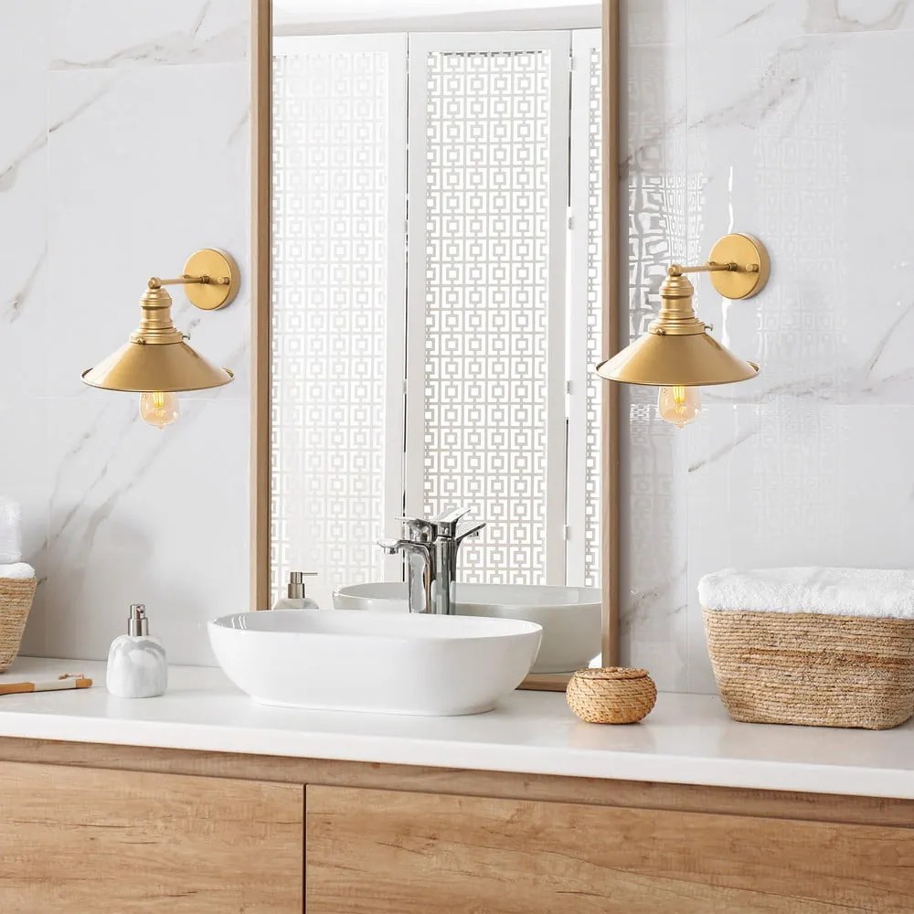 Nástenné svietidlo v zlatej farbe ø 24 cm Conical – Opviq lights
