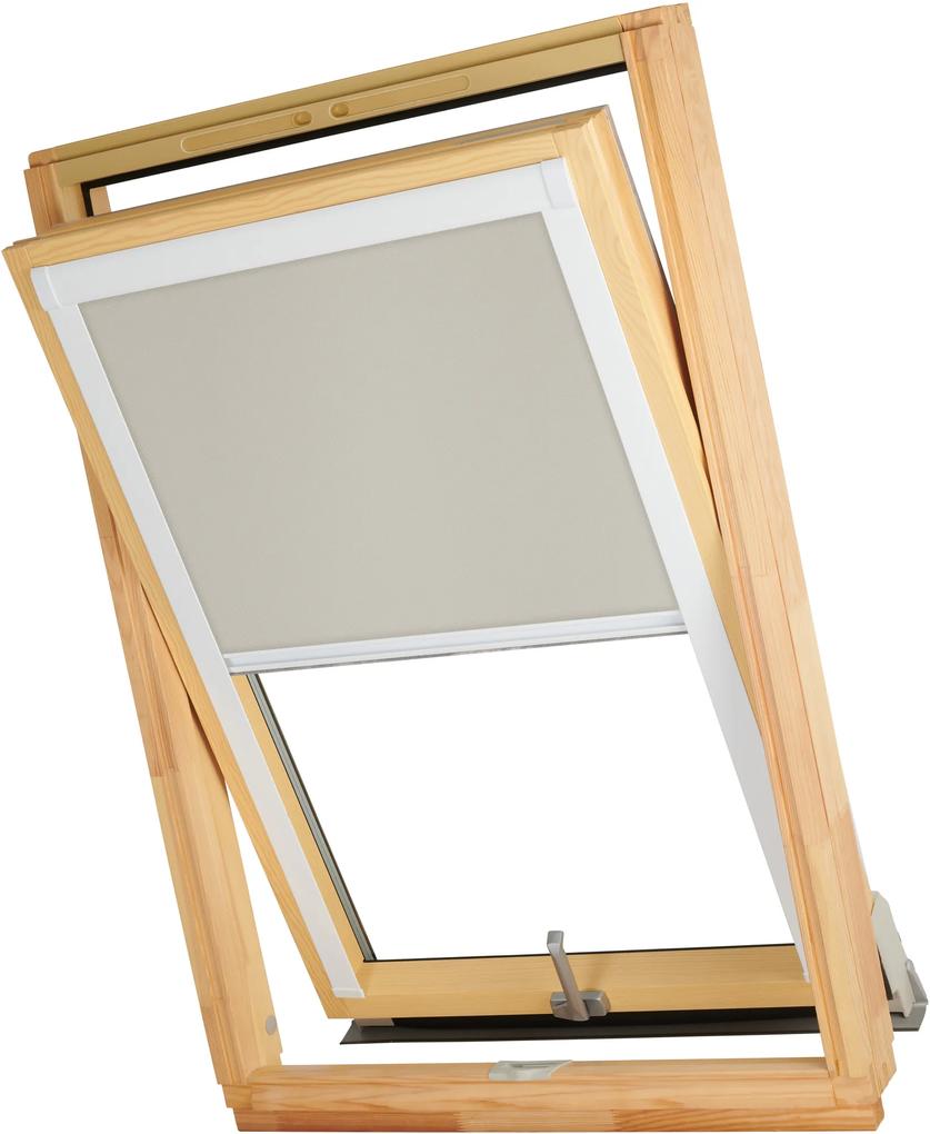 Dekodum Termoizolačná roleta na strešné okno typu FAKRO 78x118 Farba látky: Tan Silver, Farba profilu: Borovica