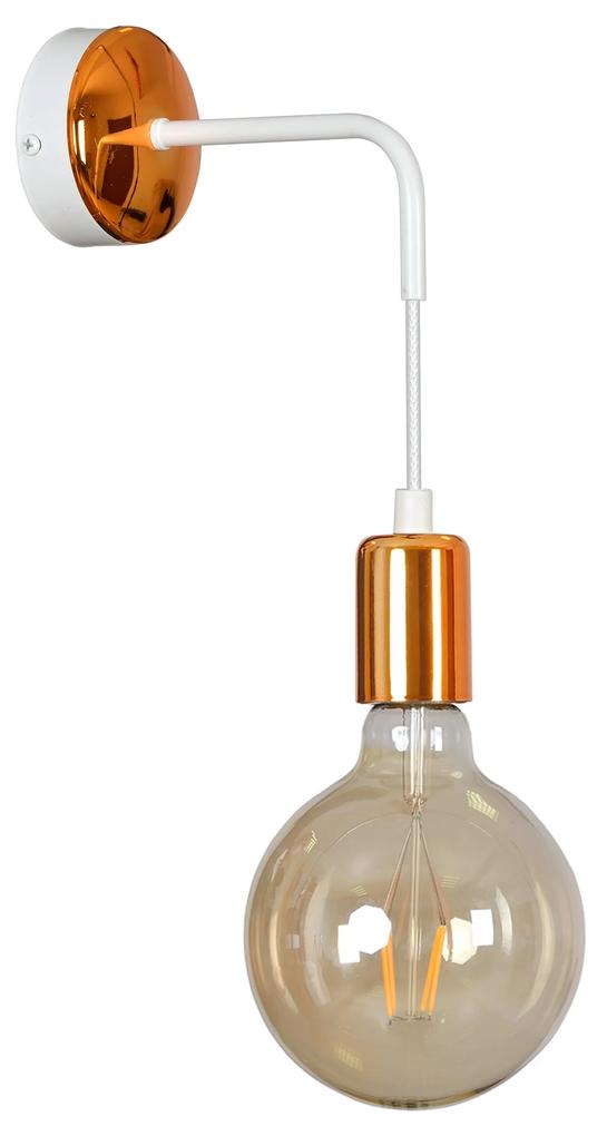 SPARK K1  | moderná medená nástenná lampa Farba: Biela