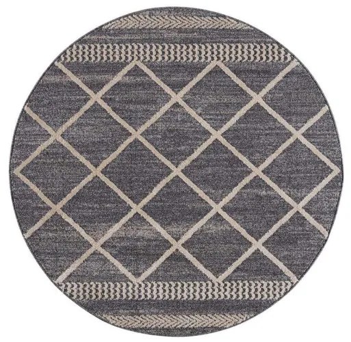 Koberec Art 2645 sivý kruh