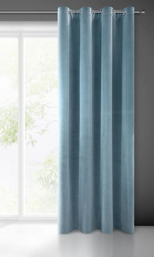 EUROFIRANY zamatový jednofarebný záves 140 cm x 270 cm zlatá 100 % polyester Rozmer varianty: 140 cm x 250 cm, Farba varianty: Svetlo hnedá