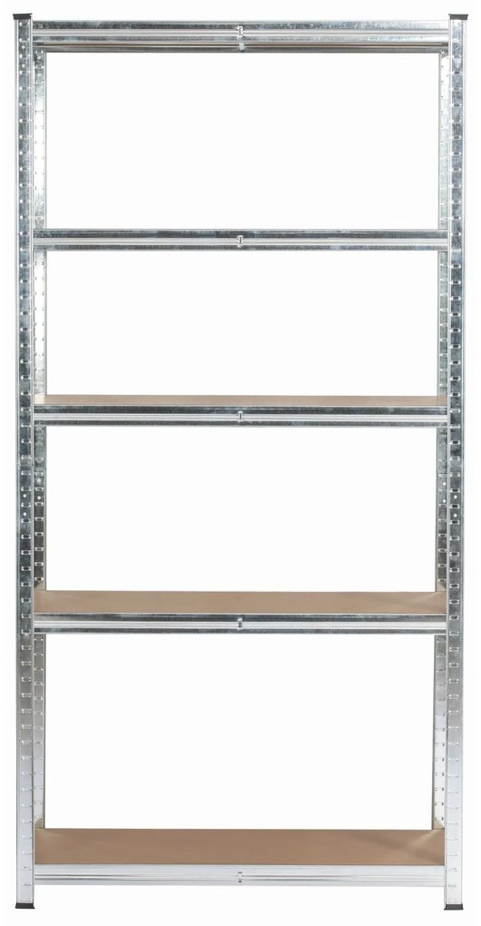 Sada 2 ks kovových regálov REGMET 90x40x180 cm strieborná