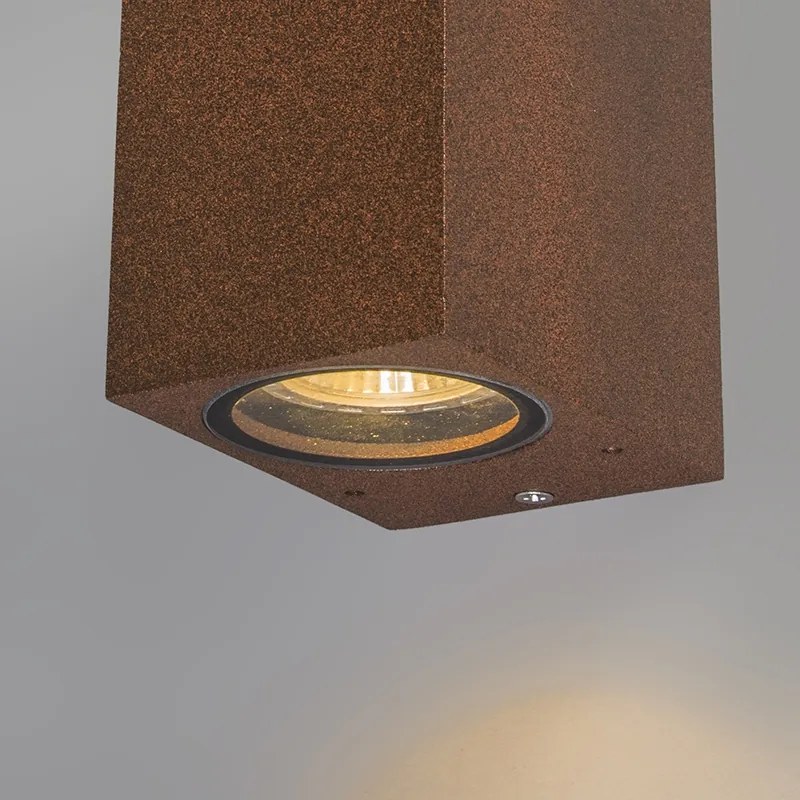 Sada 2 priemyselných nástenných svietidiel hrdzavohnedá 2-svetlá IP44 - Baleno