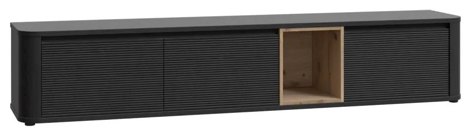 Televízny stolík INAR čierna/hnedá