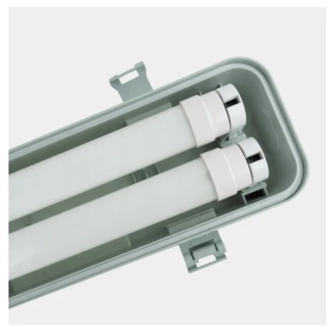 ECOLIGHT Hermetické svietidlo 60cm + 2x LED trubica neutrálna biela - SET