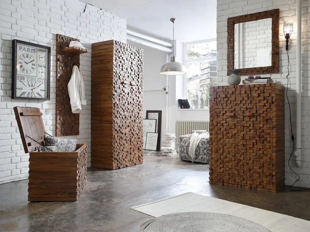 furniture-nabytek.cz - Masívna komoda Abadi z akáciového a mangového dreva, lakovaná, hnedá
