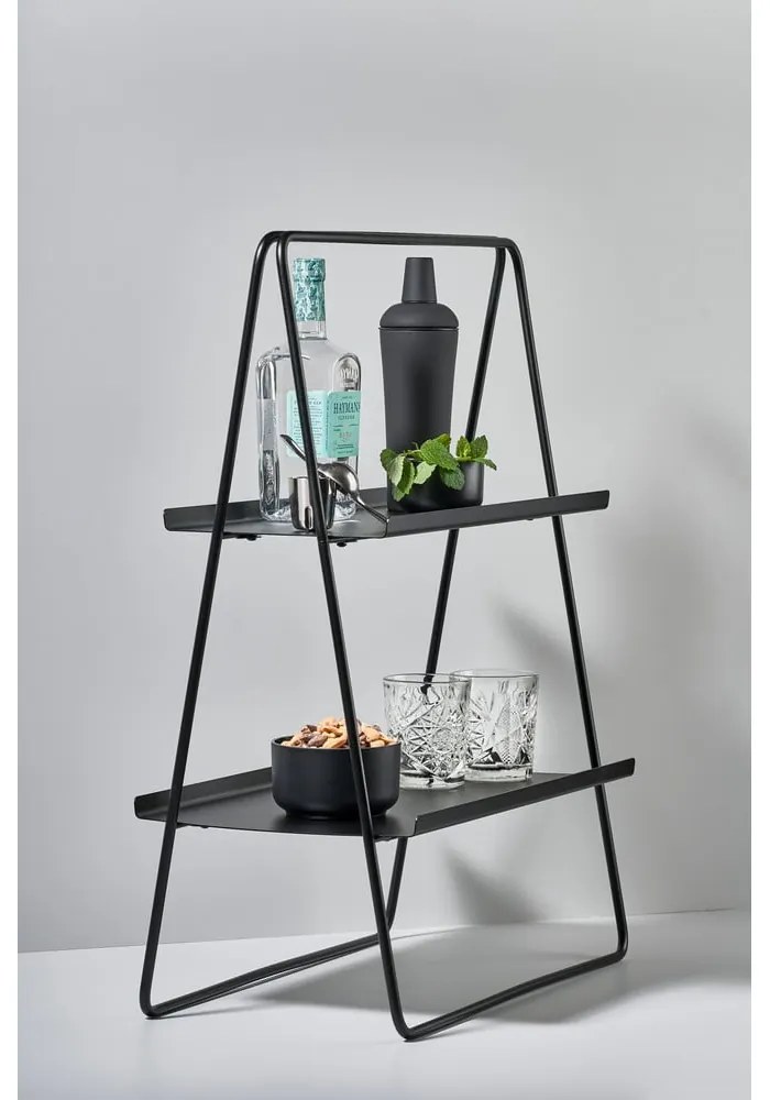 Čierna oceľová stojacia polica Zone A-Table