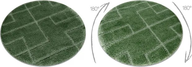 Kúpeľňový koberček SUPREME LINES línie, zelený kruh