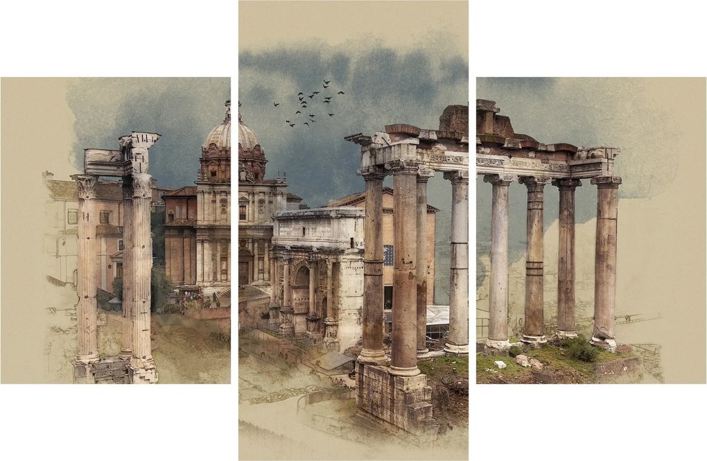 Obraz - Forum Romanum, Rím, Taliansko (90x60 cm)