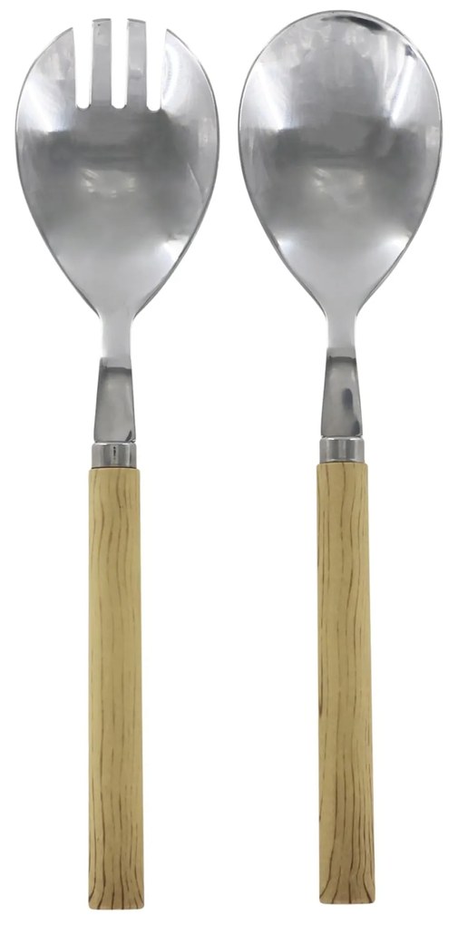 Chic Antique Servírovací príbor na šálat Linas Nature – set 2 ks