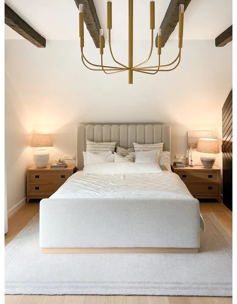 Krémovobiely vlnený koberec 200x300 cm Calisia M Grid Rim – Agnella