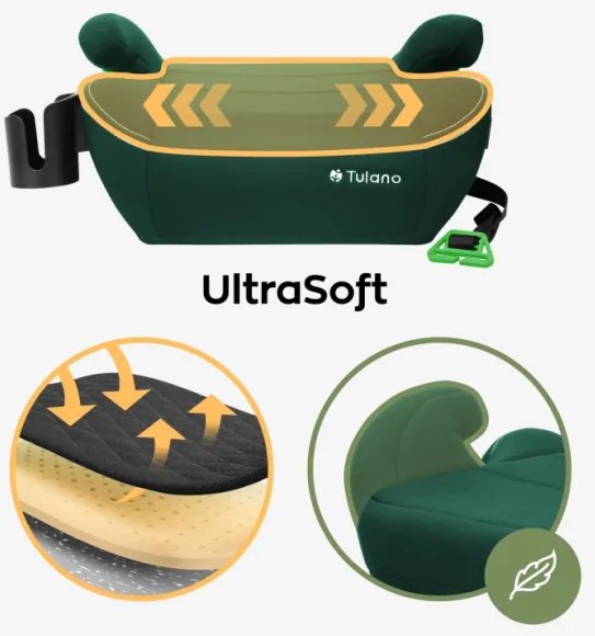 Detský podsedák do auta Cabby 25 zelený