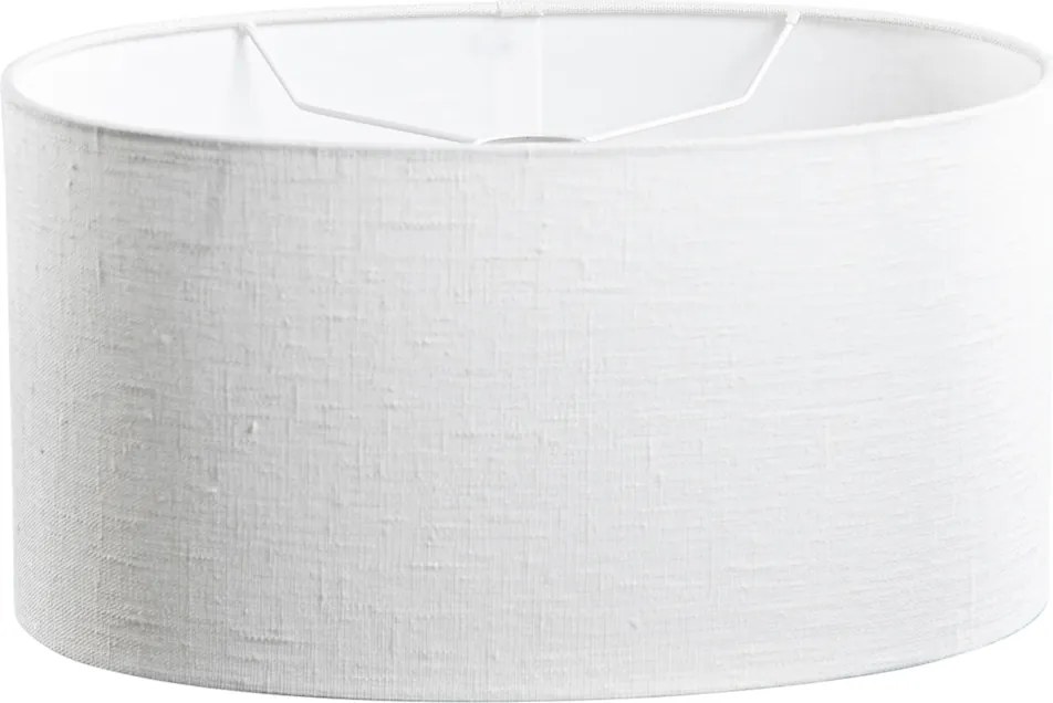 Biely oválny tienidlo z ľanu 35/23/18