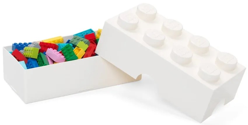 Biely plastový detský úložný box 20x10x7 cm – LEGO®