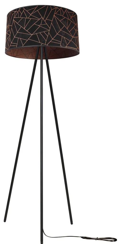 Stojacia lampa Werona, 1x textilné tienidlo so vzorom (výber zo 6 farieb), (výber z 2 farieb konštrukcie), m
