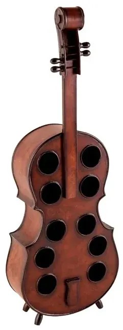 Invicta Interior - Extravagantný stojan na víno CELLO 133 cm hnedý, borovica