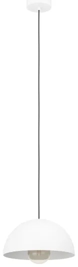 Eglo 901135 - Luster na lanku GAETANO 1xE27/40W/230V pr. 30 cm biela