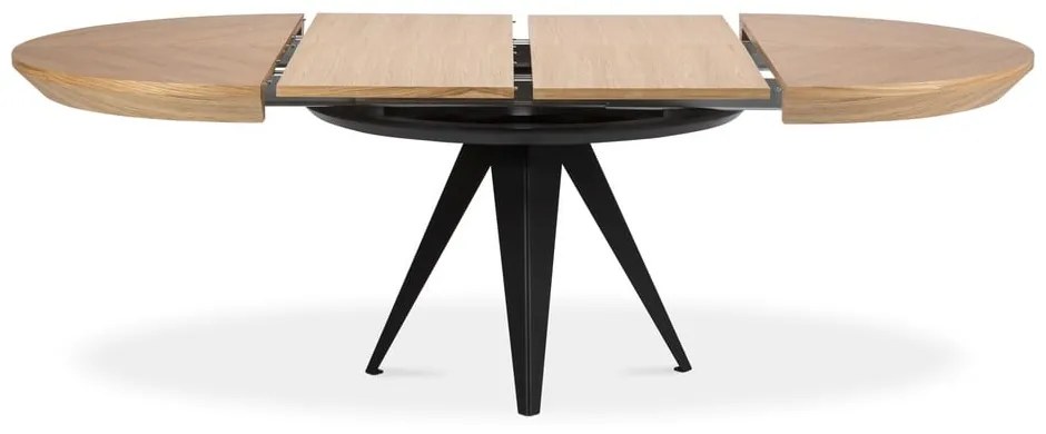 Okrúhly rozkladací jedálenský stôl s prídavnou doskou s doskou v dubovom dekore ø 120 cm Magnus – Windsor & Co Sofas