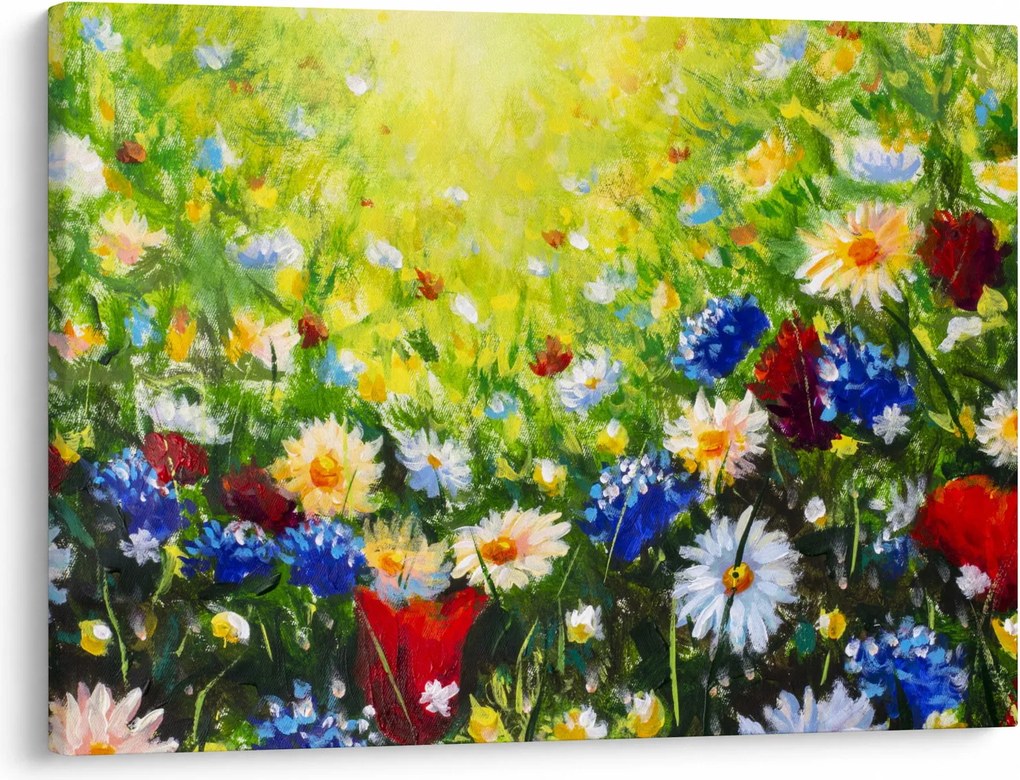 Obraz divokých kvetov (70x50 cm)